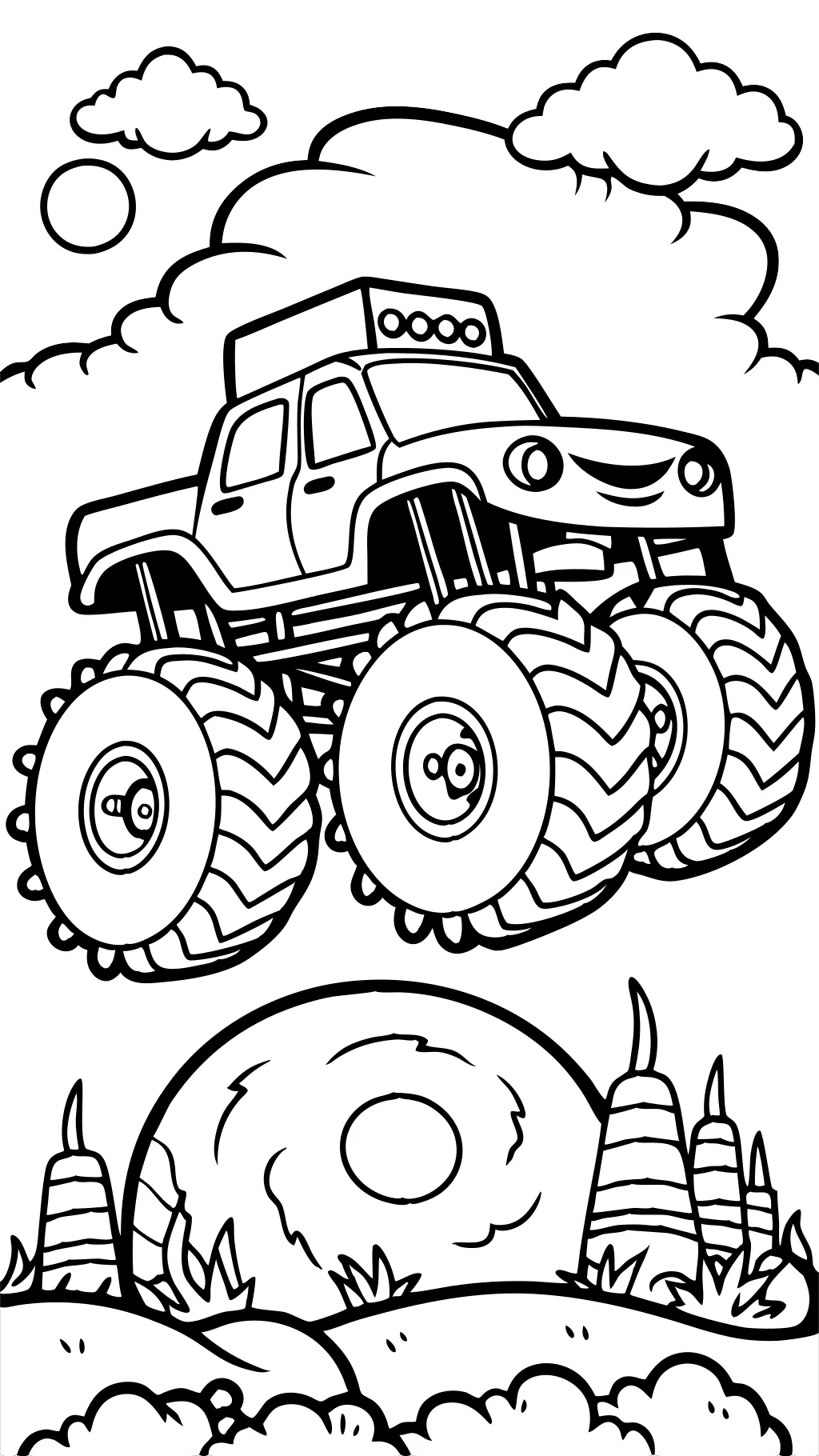 Monster Truck Pages para colorear imprimibles